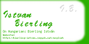 istvan bierling business card