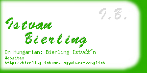 istvan bierling business card